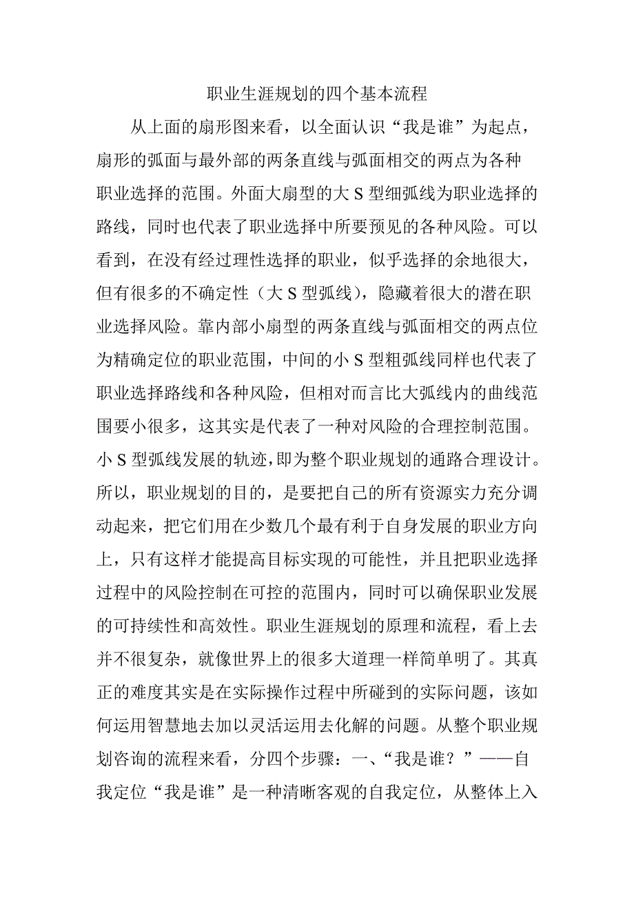 职业生涯规划的四个基本流程_第1页