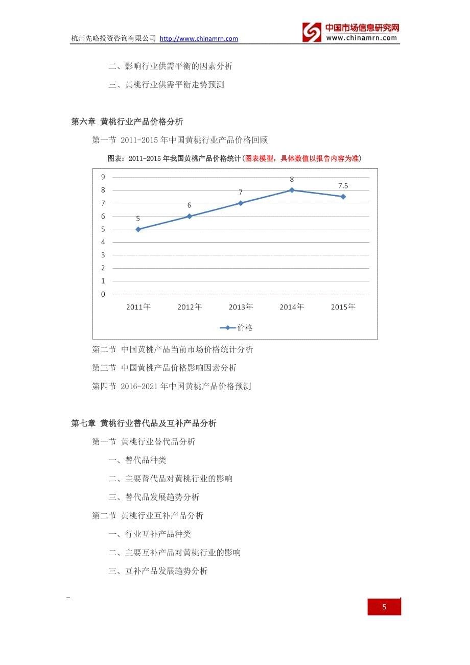 2016黄桃行业深度调查及发展前景研究报告_第5页