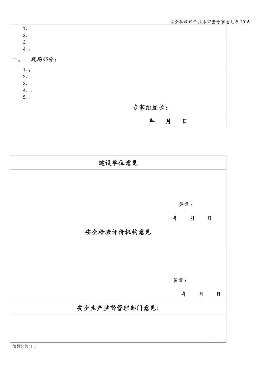 安全验收评价报告审查专家意见表2016.doc_第5页