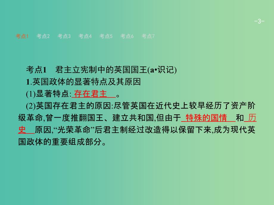 高考政治一轮复习38君主立宪制和民主共和制(英国法国)课件新人教版.ppt_第3页