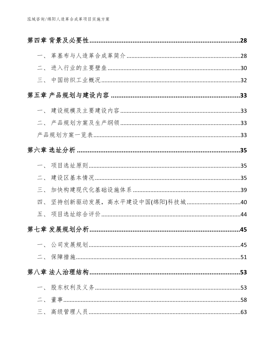 绵阳人造革合成革项目实施方案_参考范文_第2页