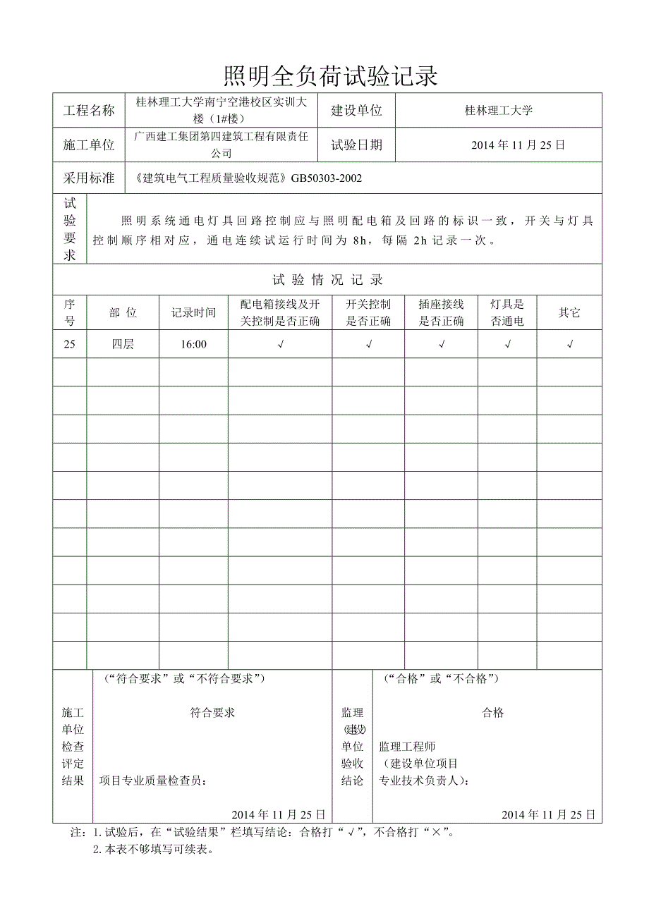 照明全负荷试验记录_第3页