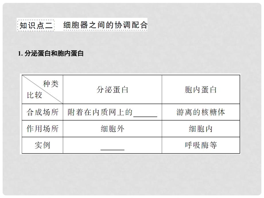 高考生物一轮复习 第34章第2课时细胞器系统内的分工合作课件 新人教版必修1_第3页