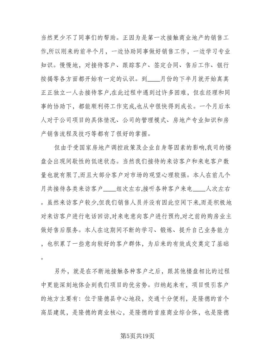 房产置业顾问工作计划例文（七篇）.doc_第5页