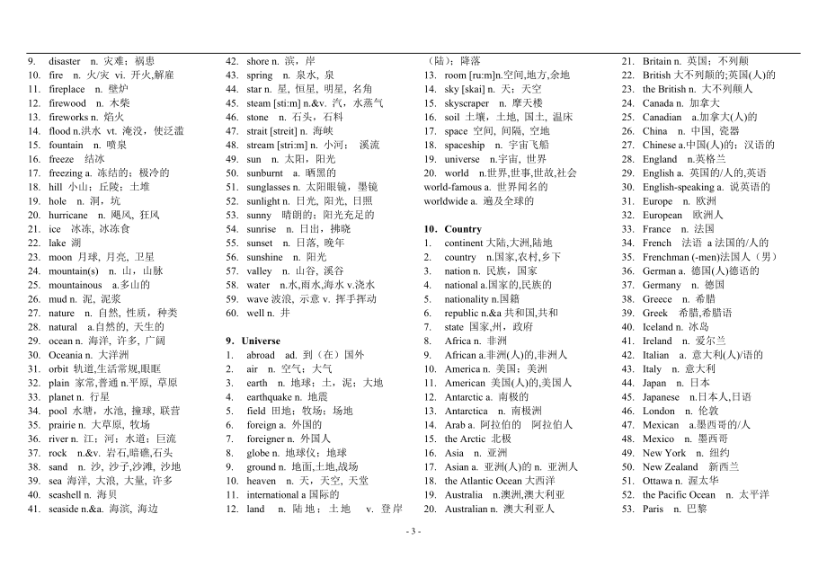 英语知识分类词汇(全)+英语语法手册(全).doc_第3页