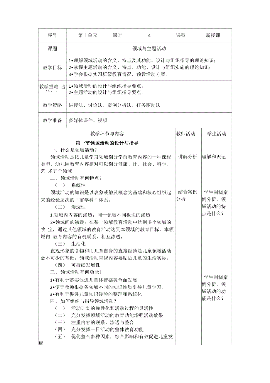 学前教育学：领域与主题活动_第1页