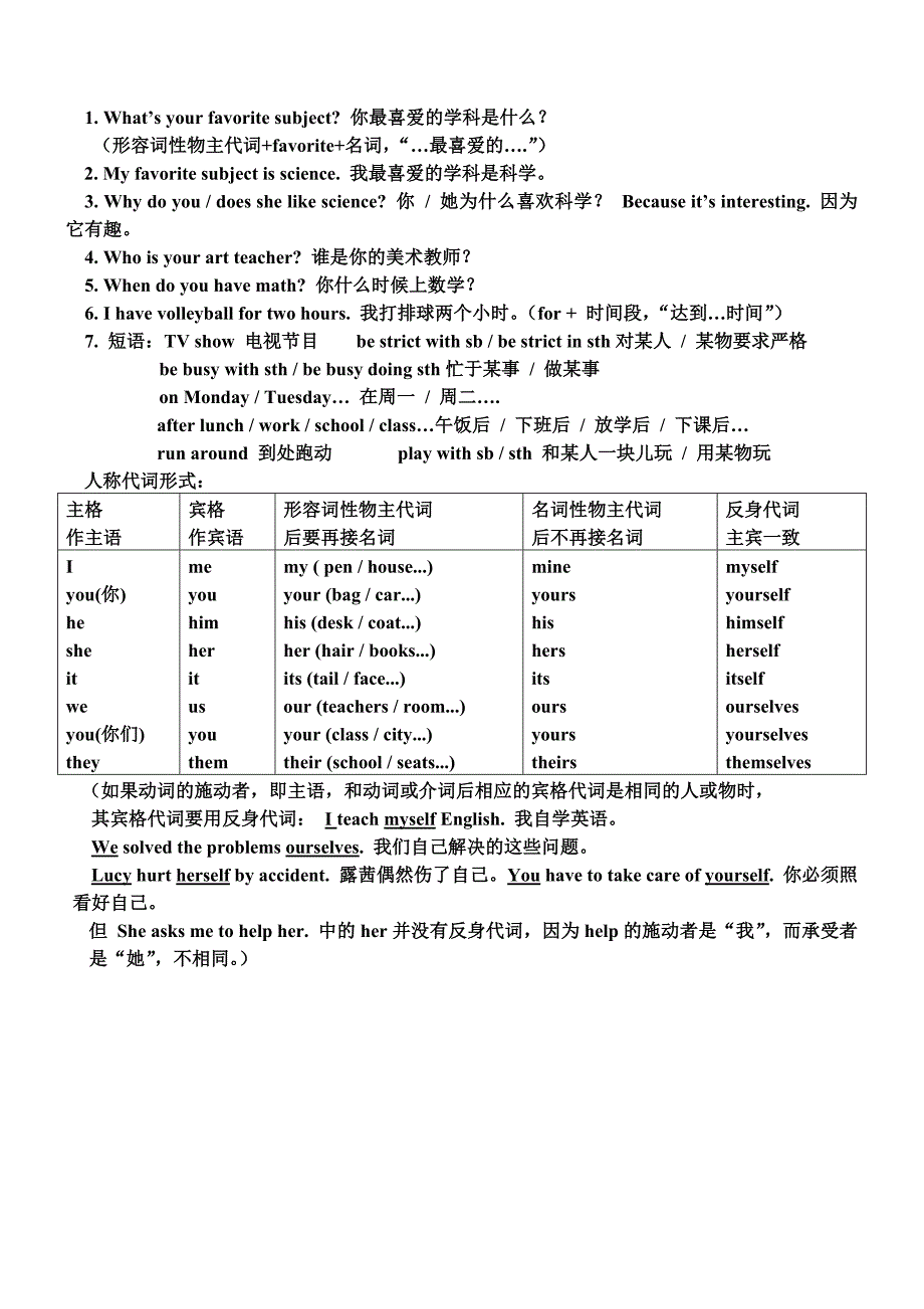 七年级上册六至九单元英语重难点总结.docx_第3页