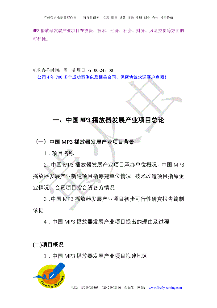 MP3播放器发展项目立项融资可行性研究报告_第2页