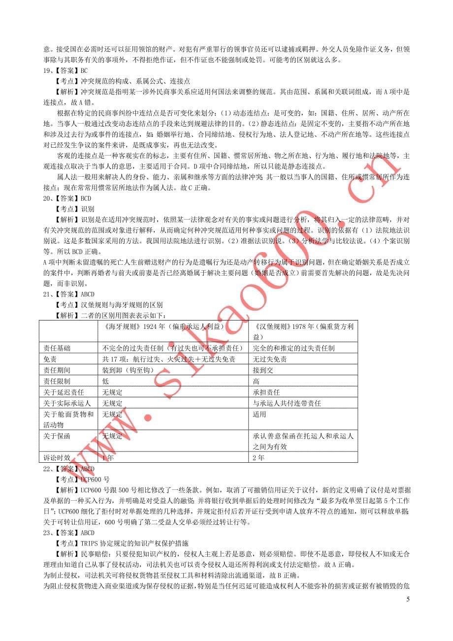 律政09开班摸底测试100道答案.doc_第5页