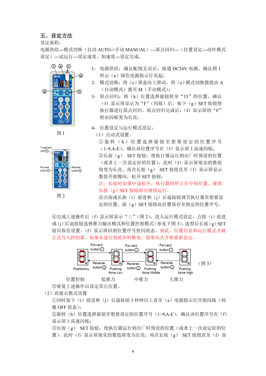 LECP1系列简易型电缸控制器操作手册_第4页