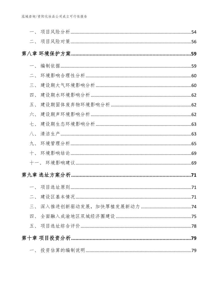 资阳化妆品公司成立可行性报告模板_第5页