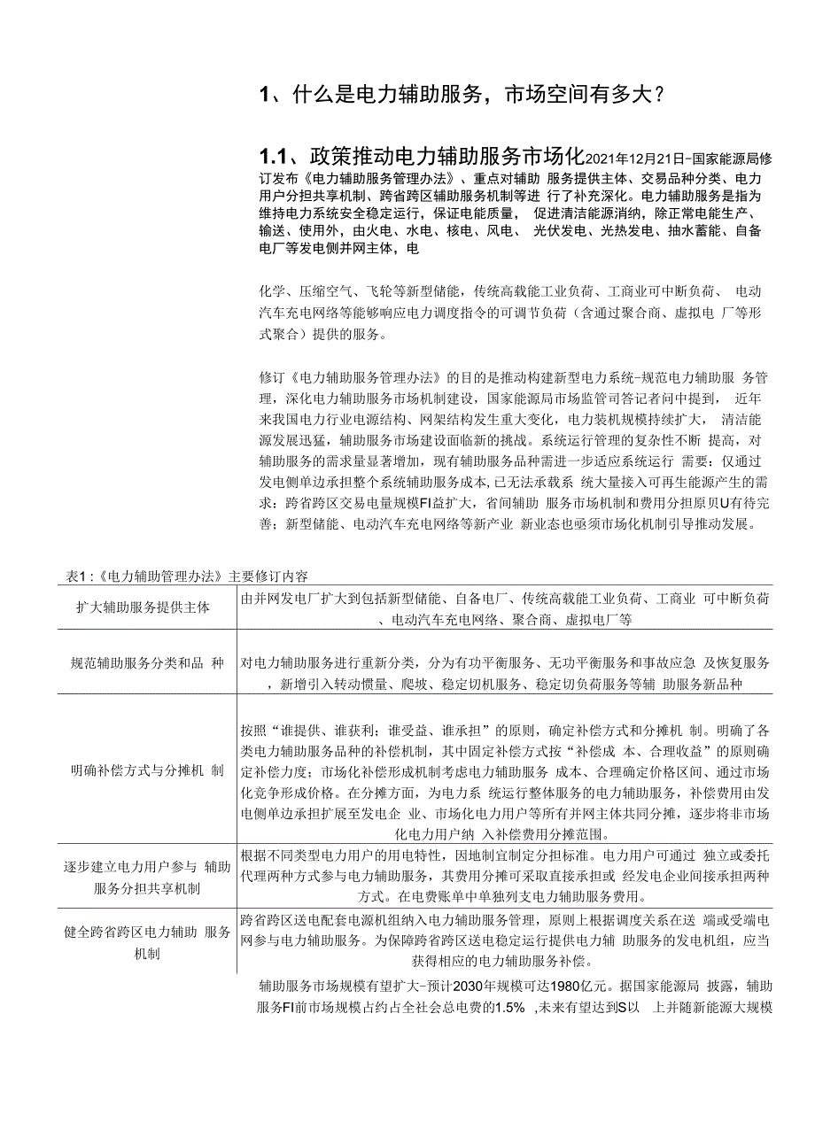 电力市场辅助服务市场化势在必行千亿市场有望开启.docx_第1页