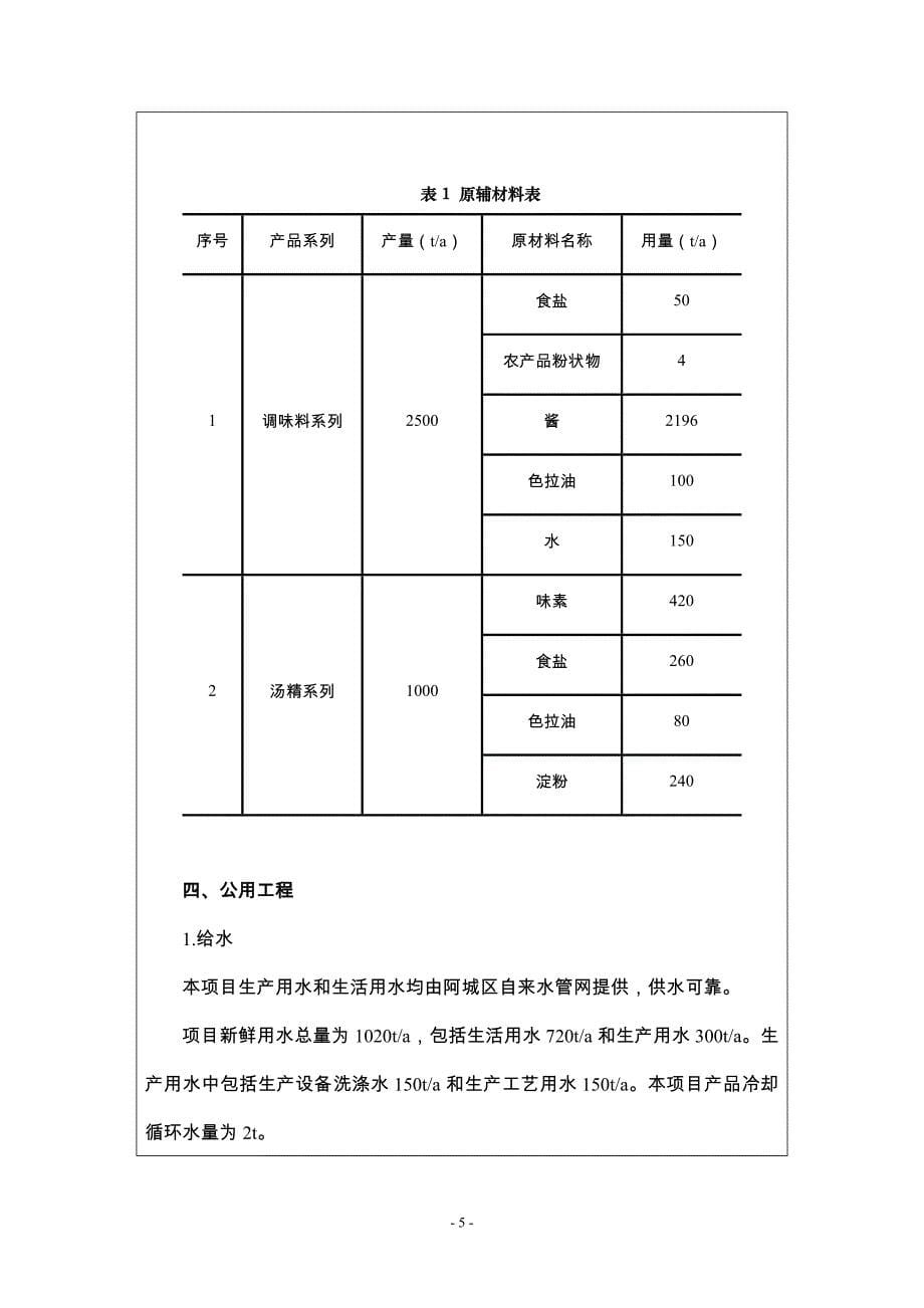 复合型鲜味料生产项目环境影响分析报告.doc_第5页