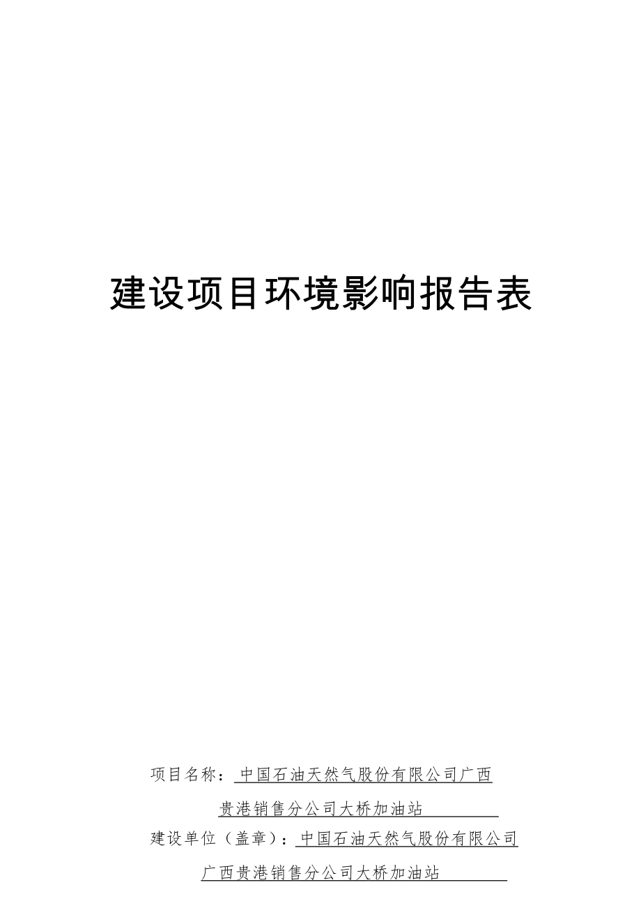 贵港大桥加油站环评报告.docx_第1页