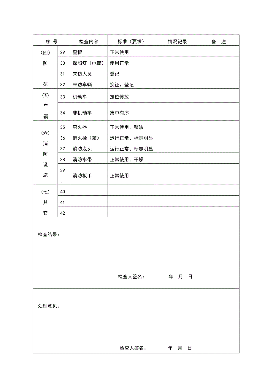 安保设施设备 器材登记表_第4页