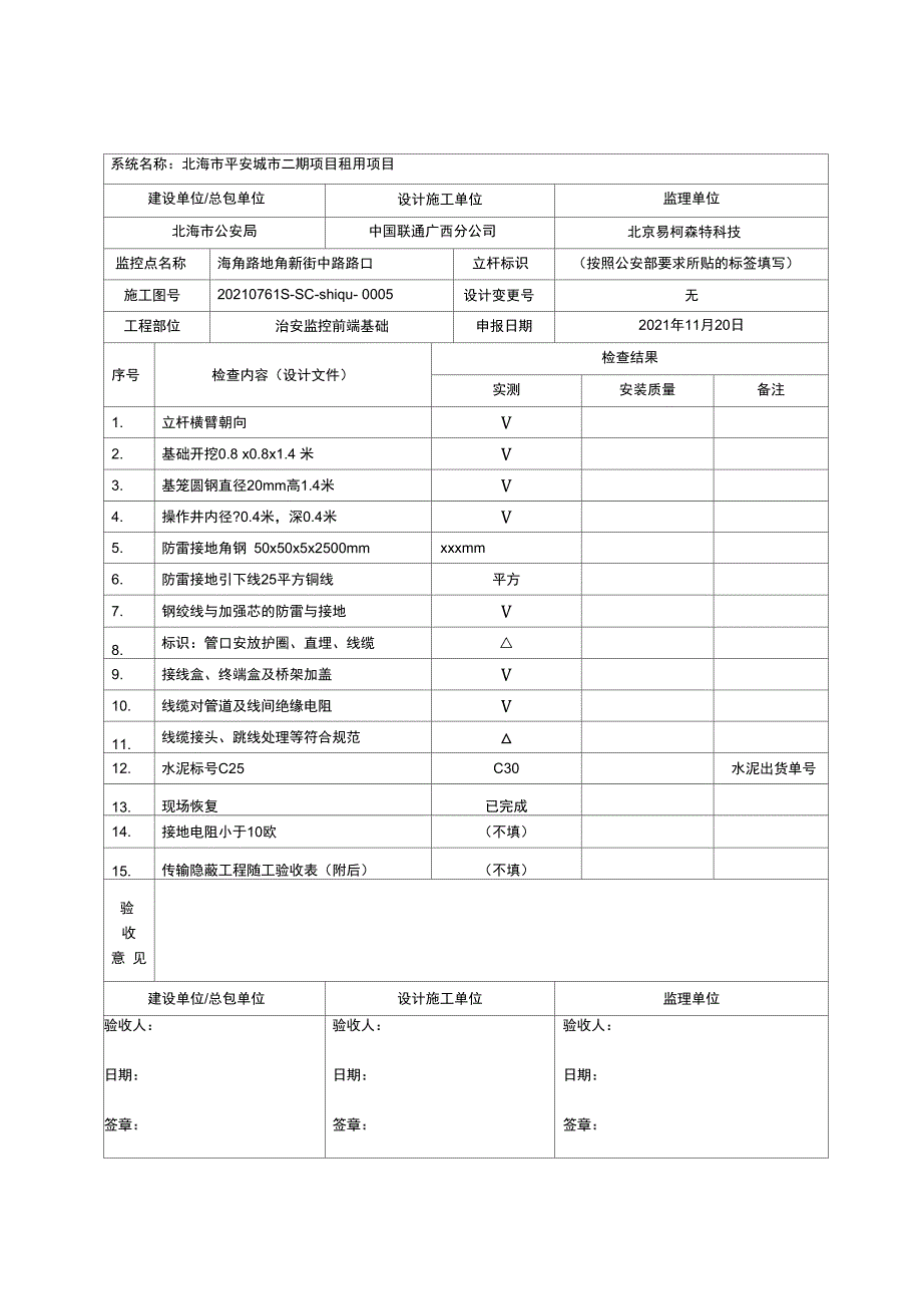 A隐蔽工程随工验收单正式版_第2页