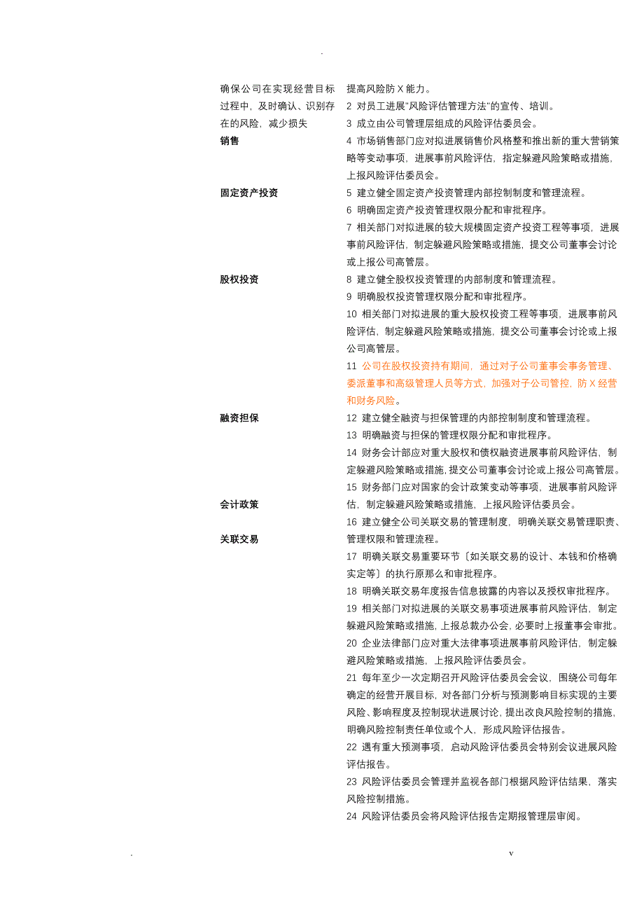 企业内部控制整体层面和各项循环关键控制点汇总_第2页