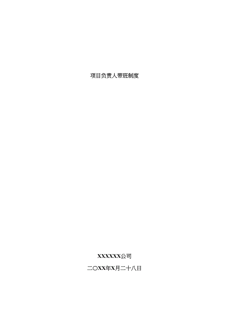 专项项目负责人带班新版制度_第1页