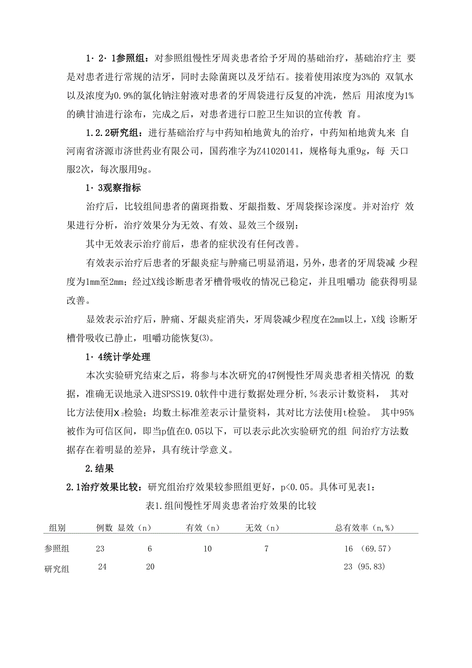 知柏地黄丸治疗慢性牙周炎的临床疗效(杨)_第2页