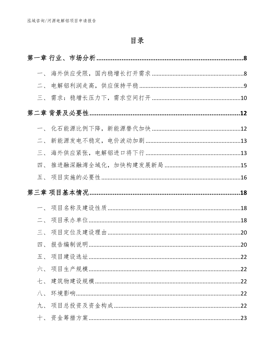 河源电解铝项目申请报告参考模板_第2页