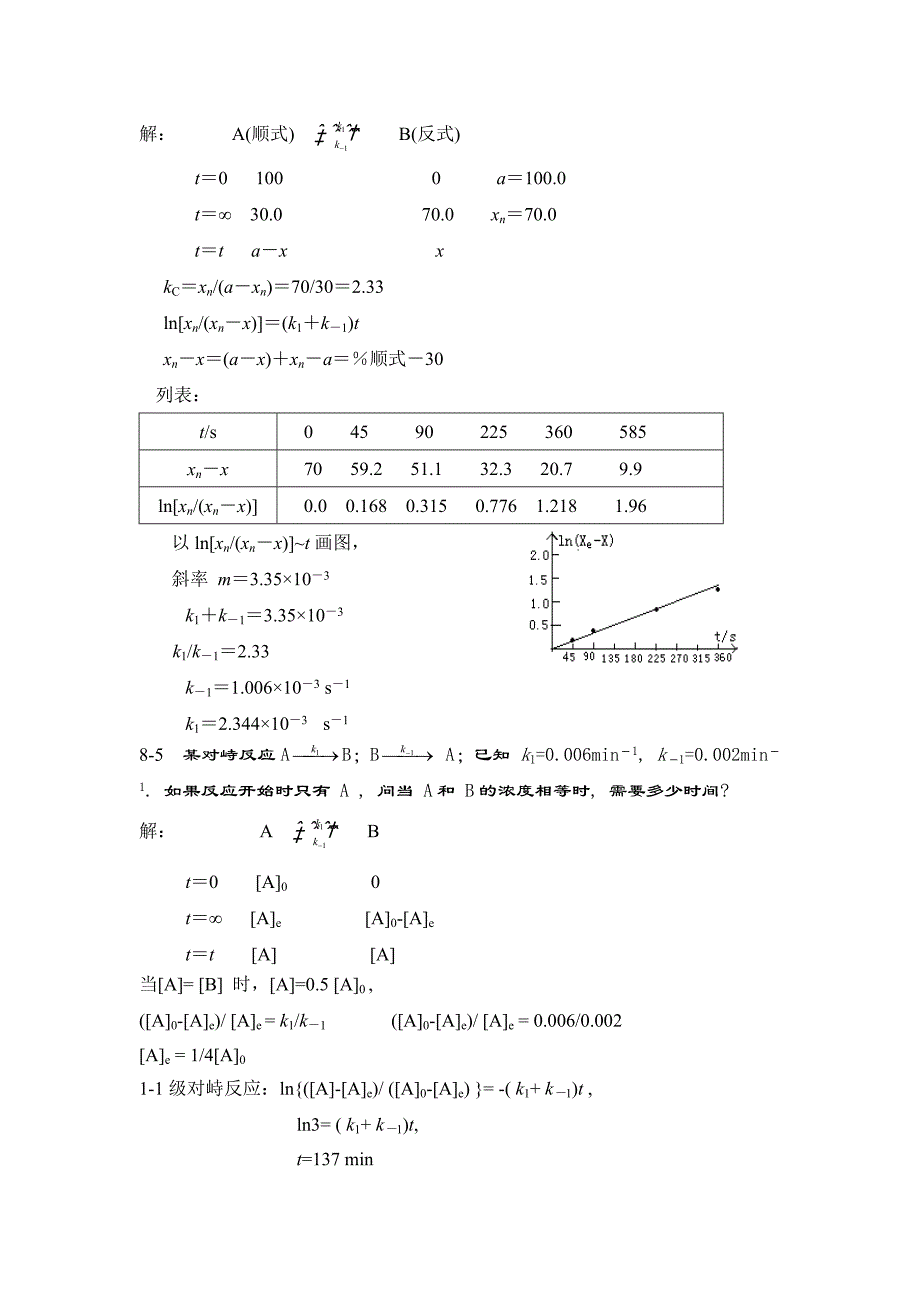 第08章复杂反应动力学习题及答案_第3页