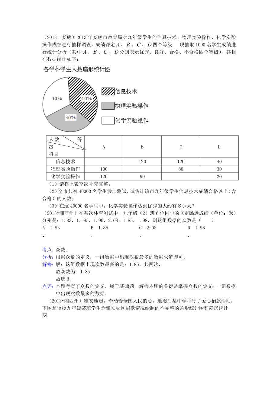 全国各地2013年中考数学试题最新分类汇编统计.doc_第4页