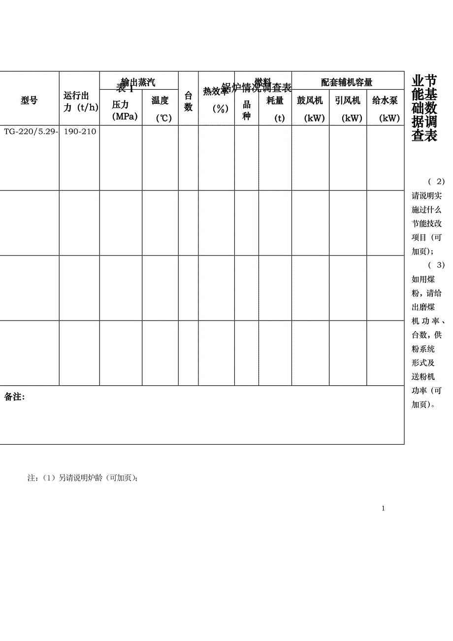 企业节能减排基础数据调查表_第1页