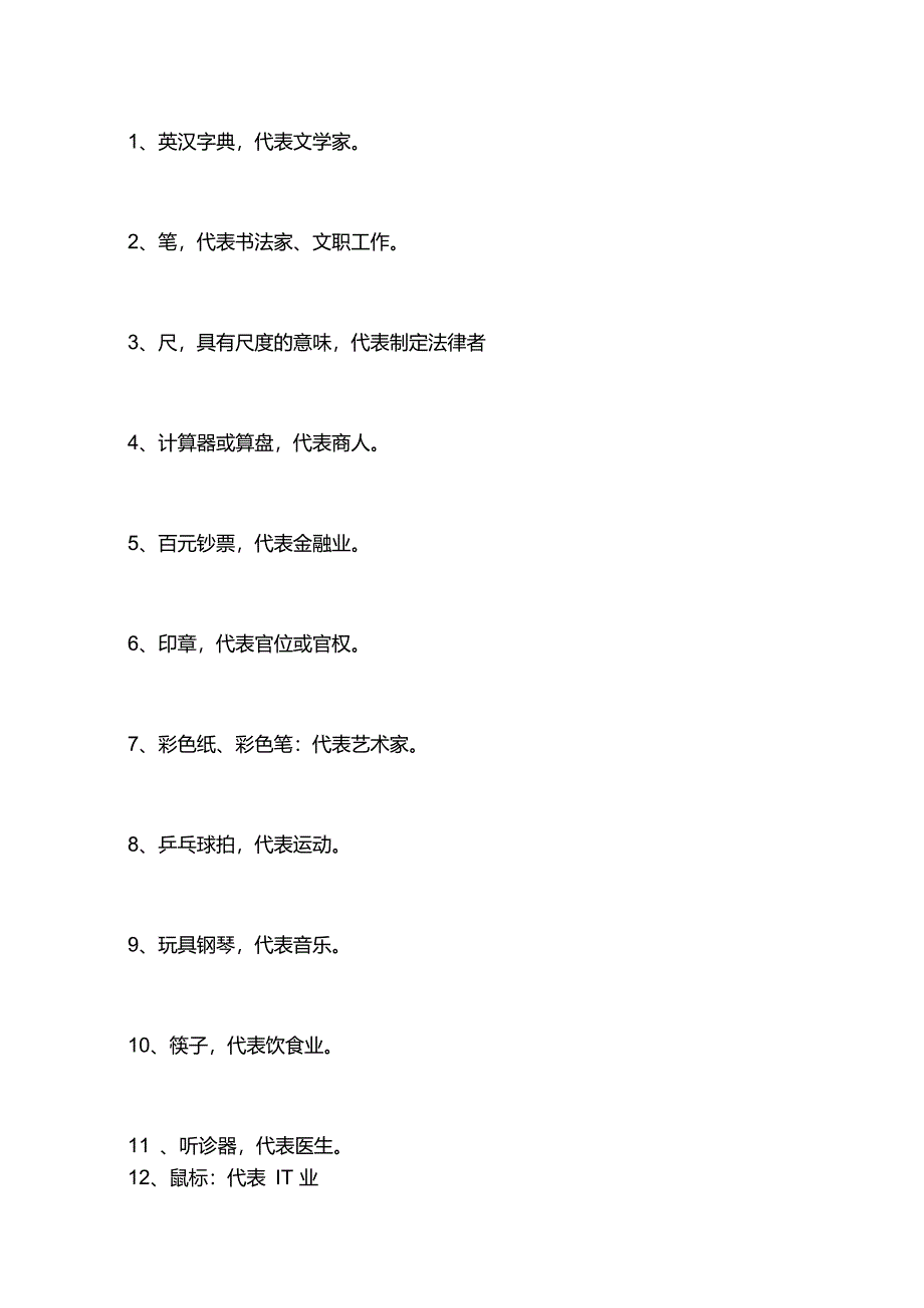 一周岁宝宝抓周物品清单2012.1_第1页
