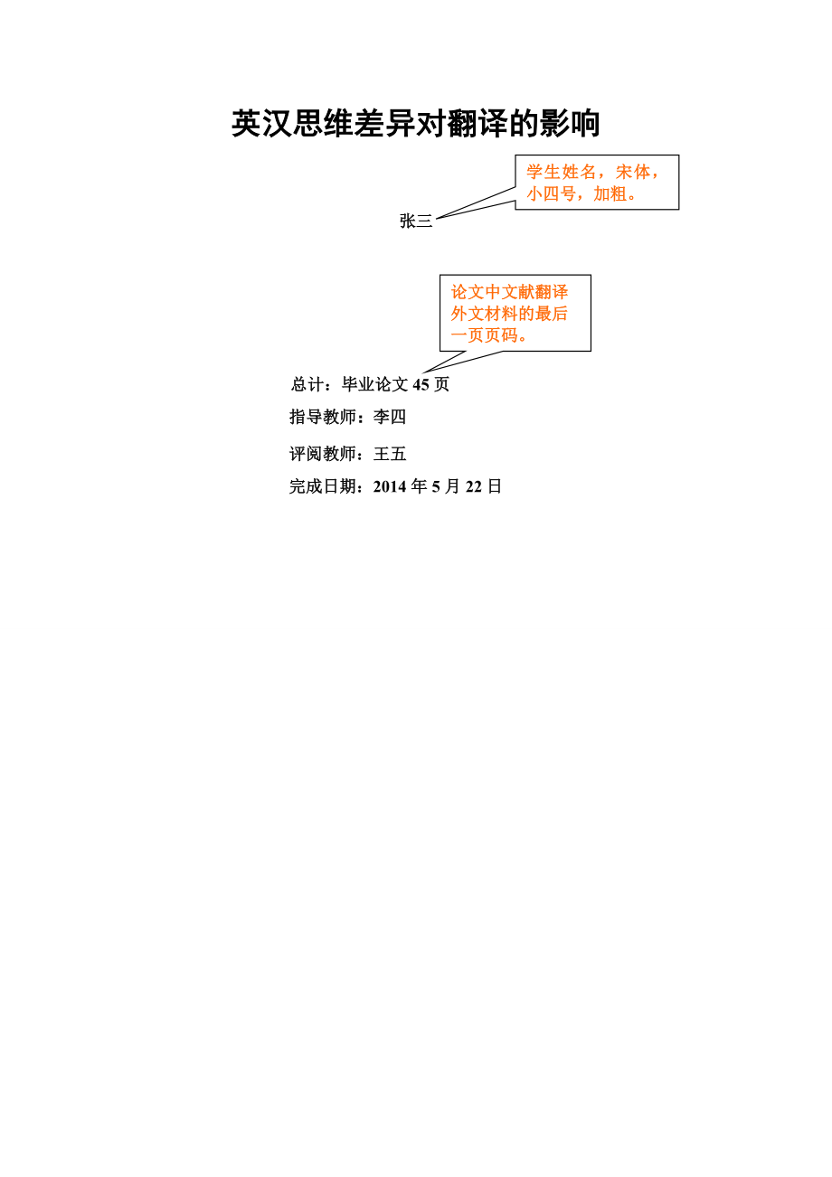 英语毕业论文格式模板_第4页