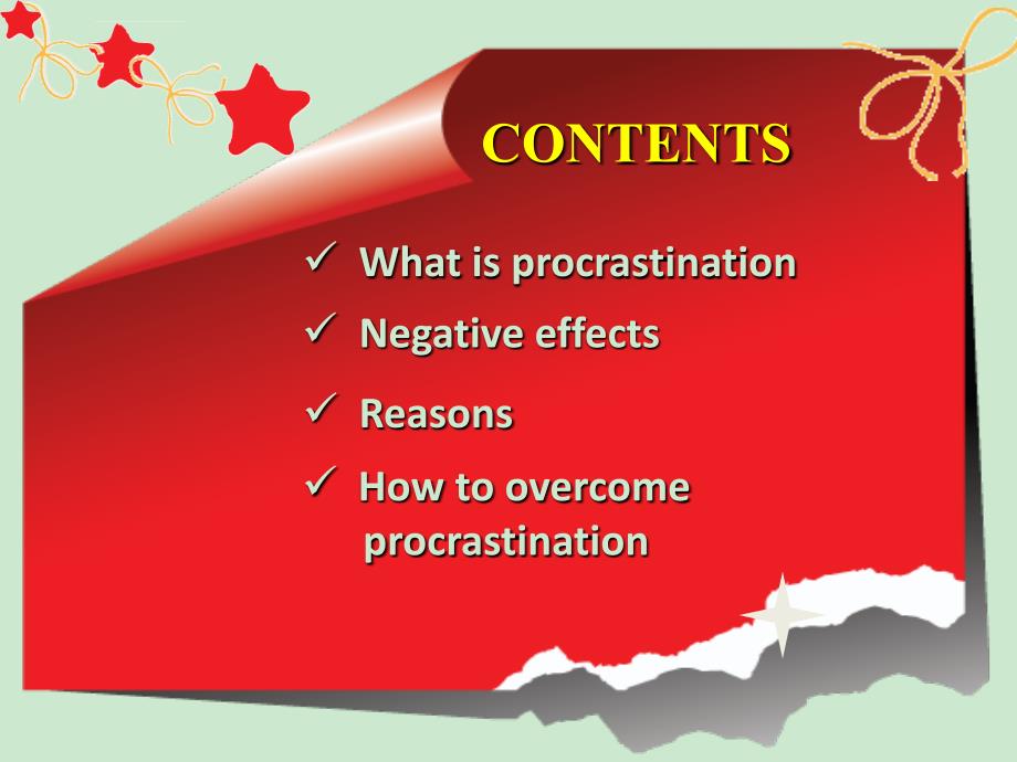 英文演讲presentation：PROCRASTINATION拖延症_第4页