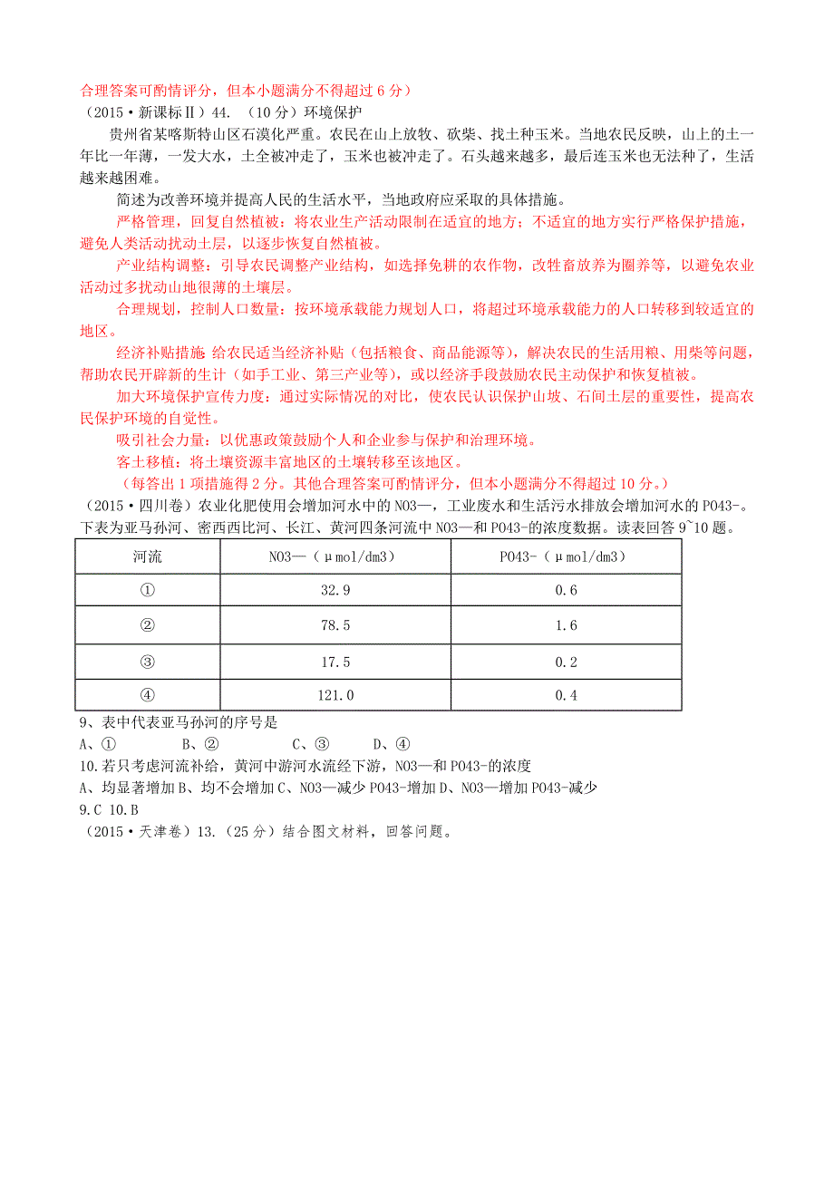 2015年高考各地真题整理分类环保地理有答案.doc_第2页