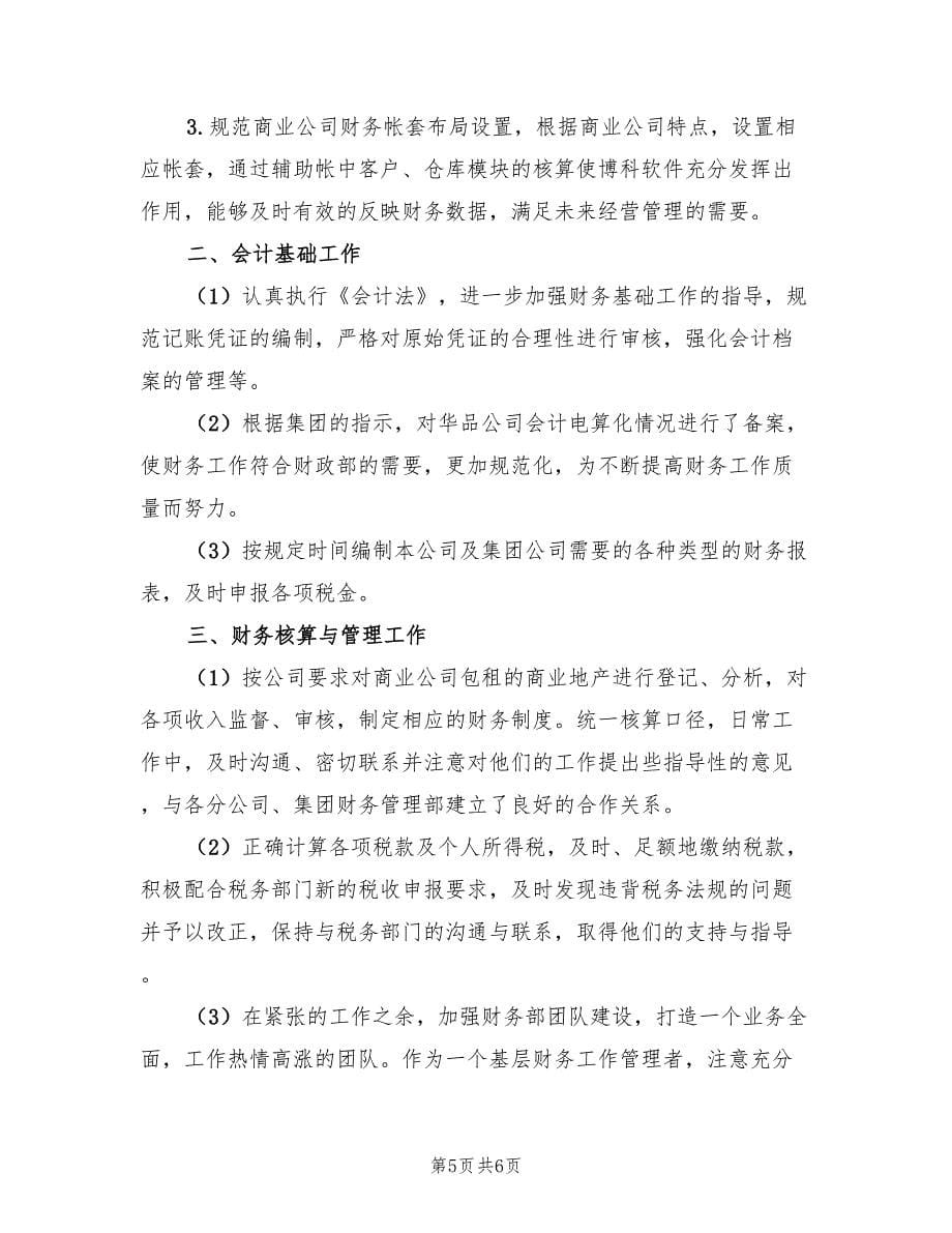 试用期会计工作总结报告（2篇）.doc_第5页