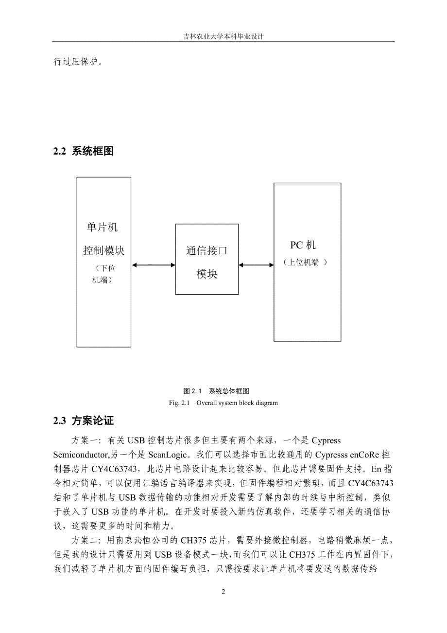 毕业论文基于CH375的单片机与PC机通信应用设计_第5页