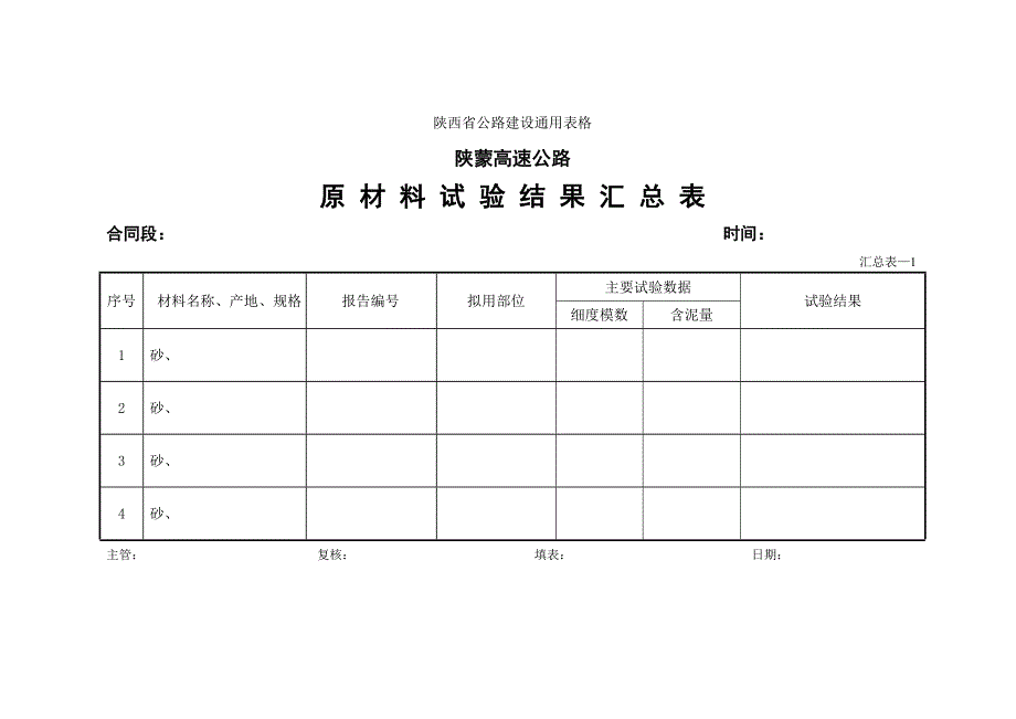 原材料试验结果汇总表1_第1页