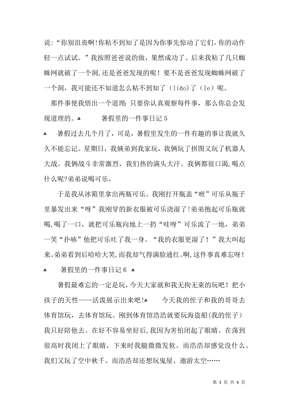 暑假里的一件事日记_第3页