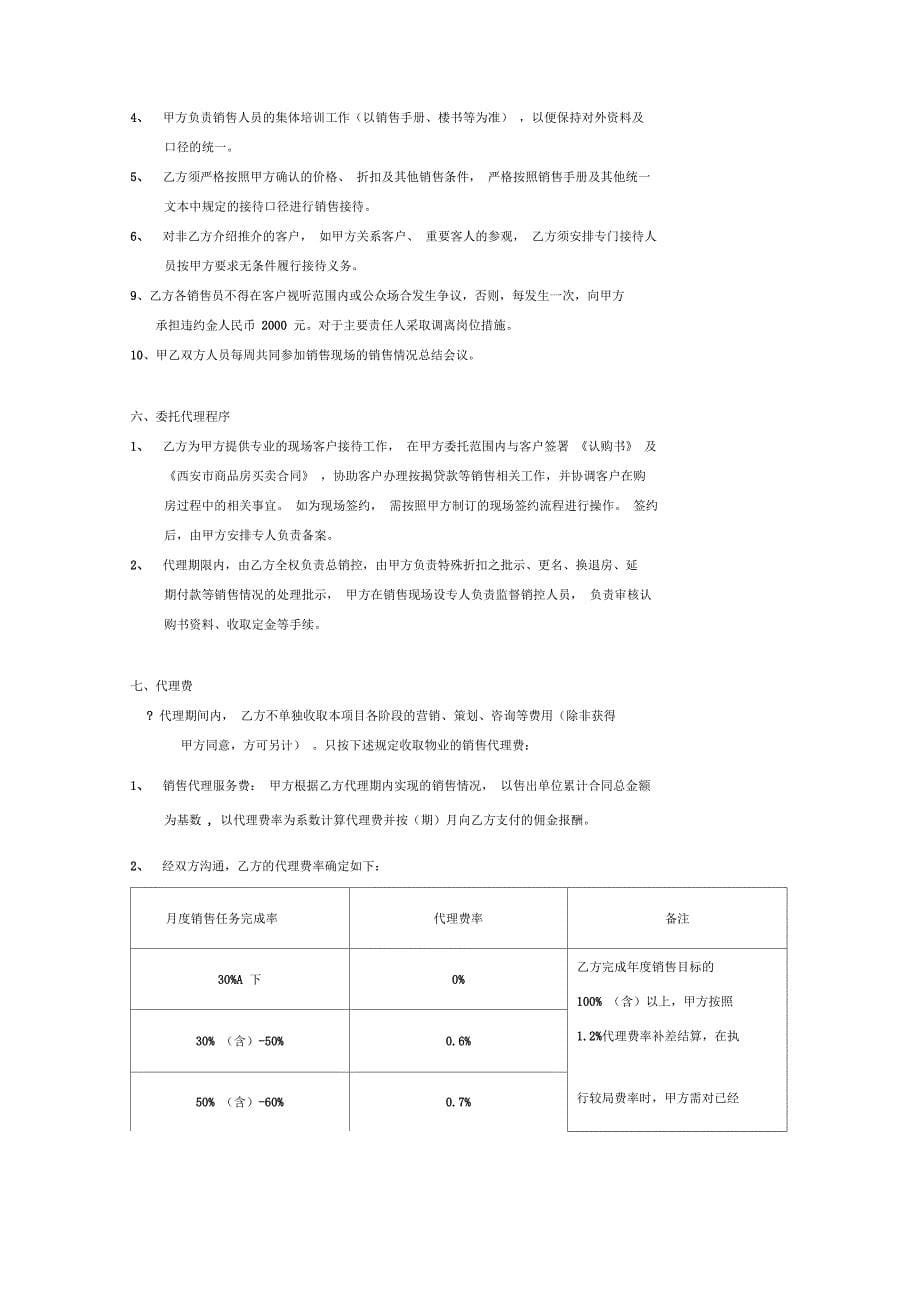 项目销售代理合同_第5页