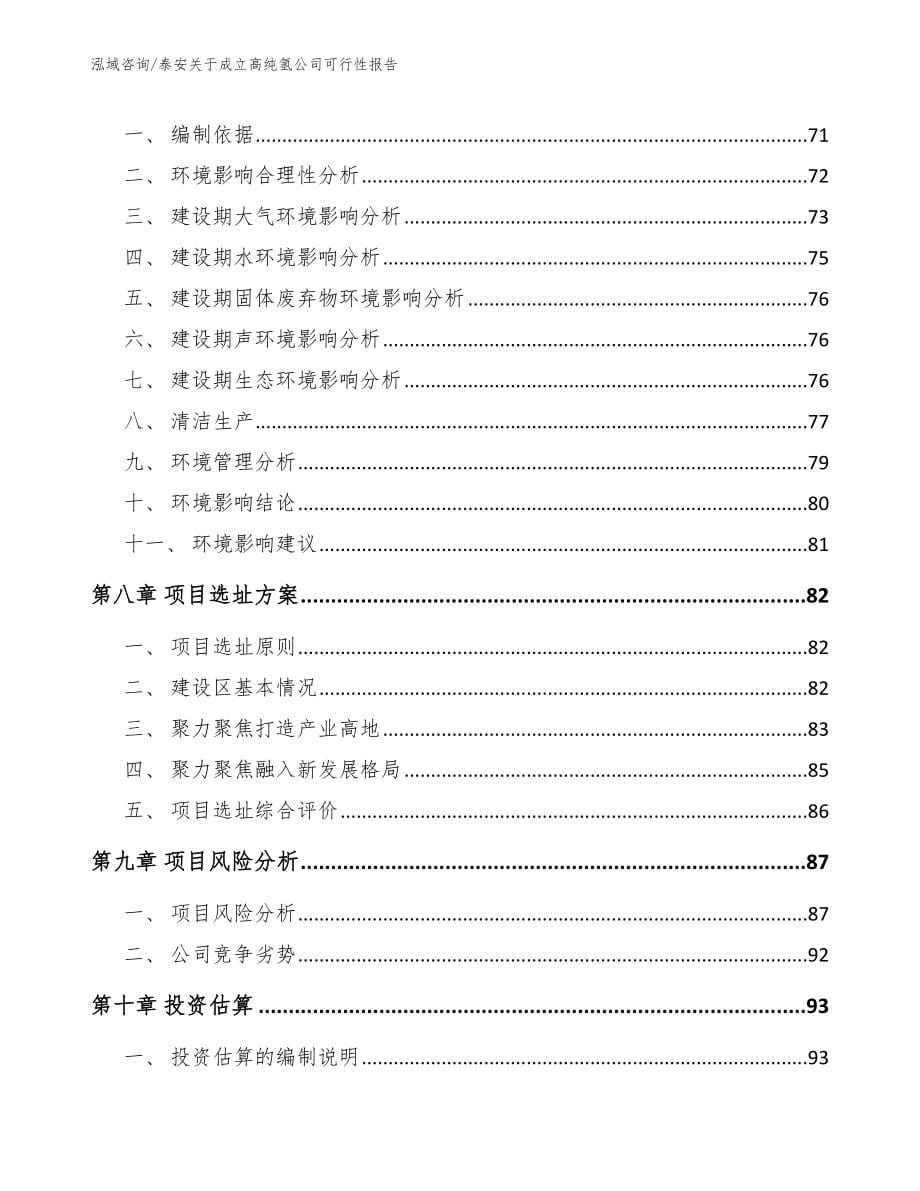 泰安关于成立高纯氢公司可行性报告（范文）_第5页