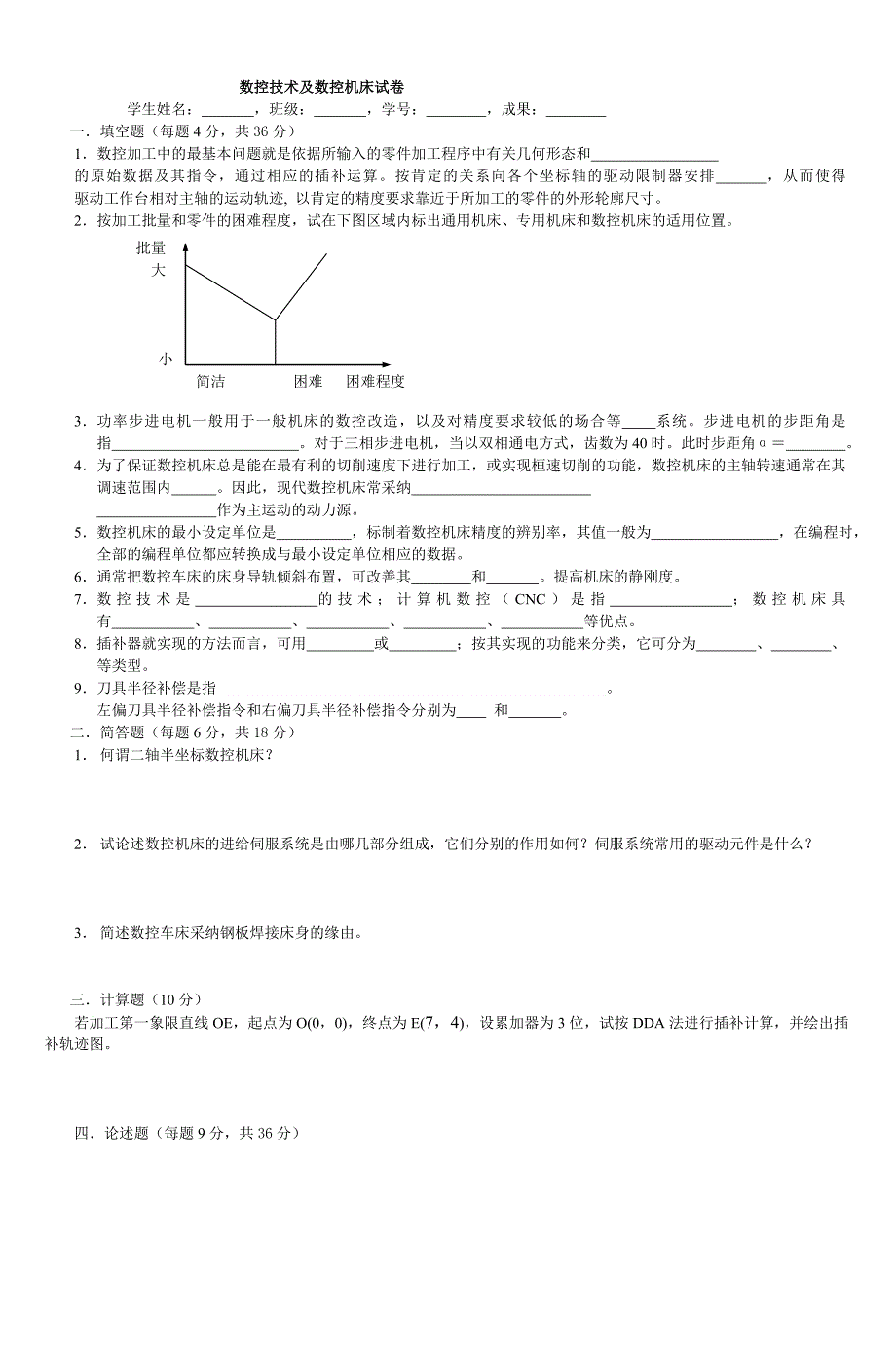 数控机床即数控技术试卷-(3)_第1页