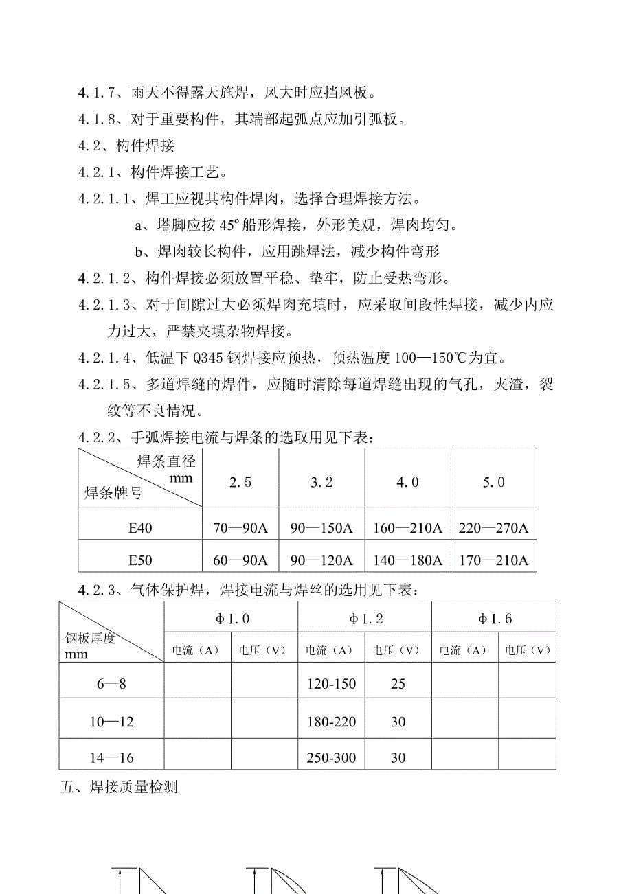 输电线路角钢塔焊接件组装工艺技术规程(作业指导书9)_第5页