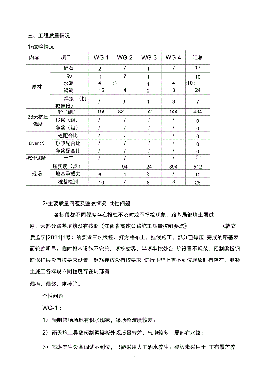 工地监理例会汇报材料高速公路监理_第3页