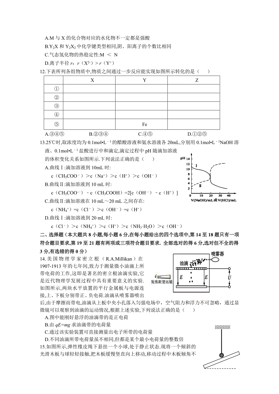 2022年高三下学期第十二周快班周日理综卷_第3页