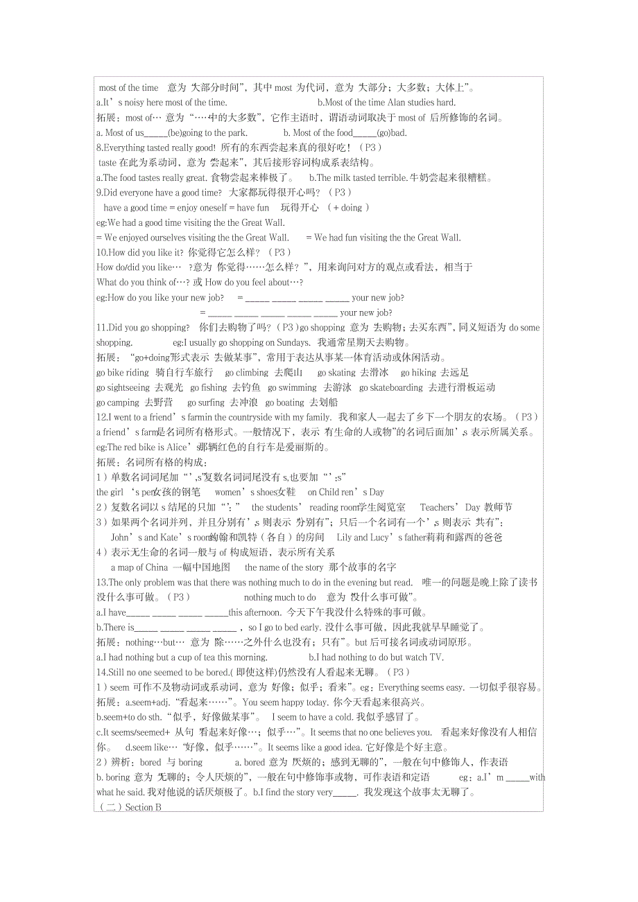 新人教版八年级上册英语Unit1重点知识归纳_中学教育-中学学案_第2页