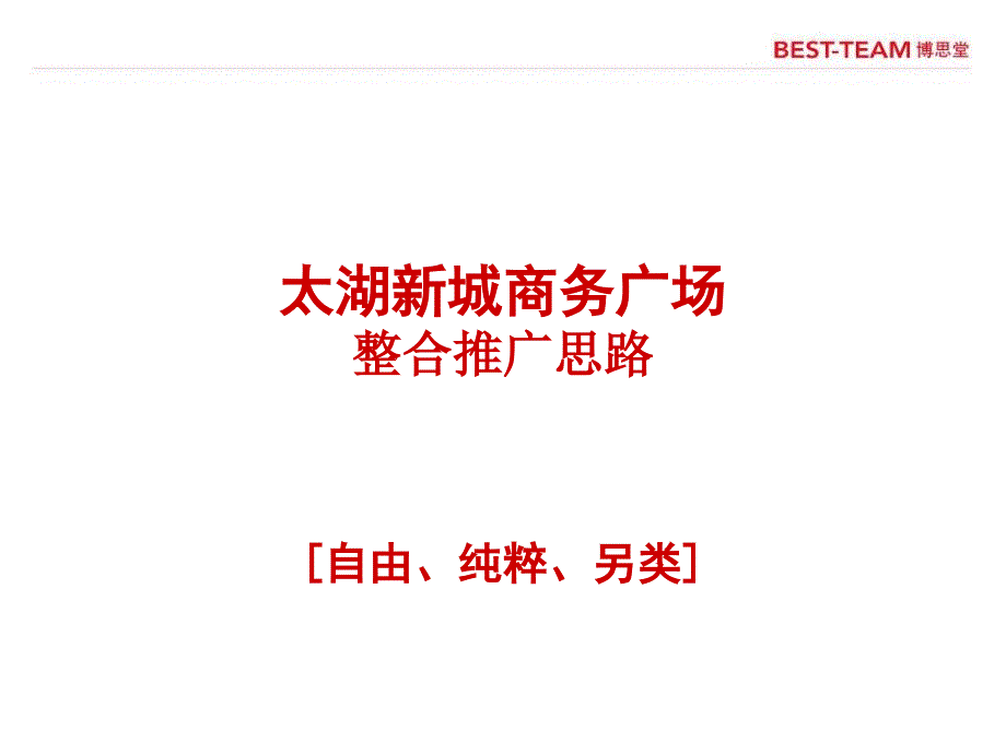 太湖新城商务广场整合推广思路_第1页