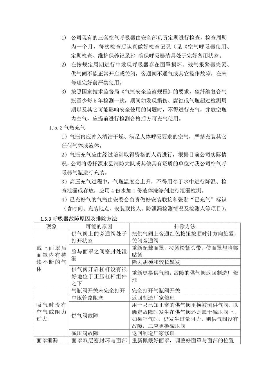 空气呼吸器使用管理制度_第5页