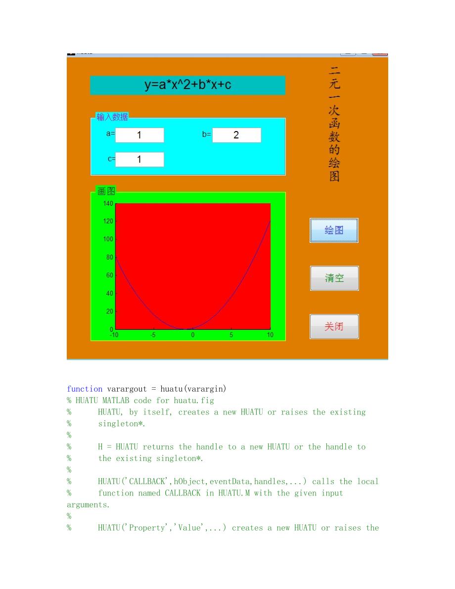 MATLAB一元二次函数的画_第1页