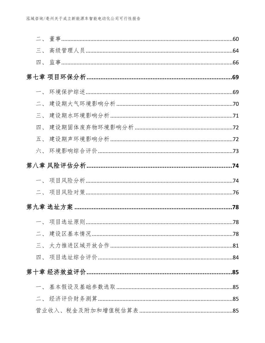 亳州关于成立新能源车智能电动化公司可行性报告【模板范文】_第5页