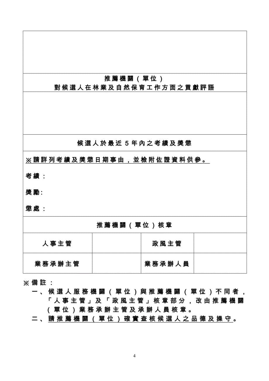 98年「行政院农业委员会植树节表彰林业及自然保育有功人士」.doc_第5页