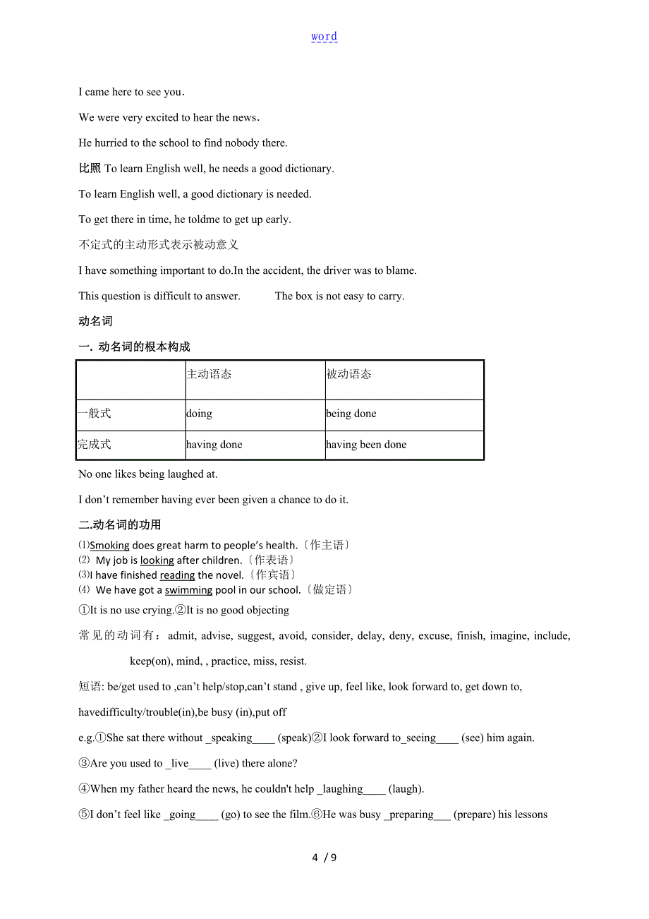 非谓语动词讲解(超全)69026_第4页