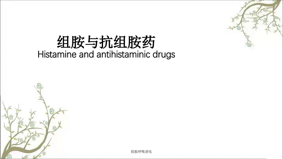 组胺呼吸消化课件_第1页