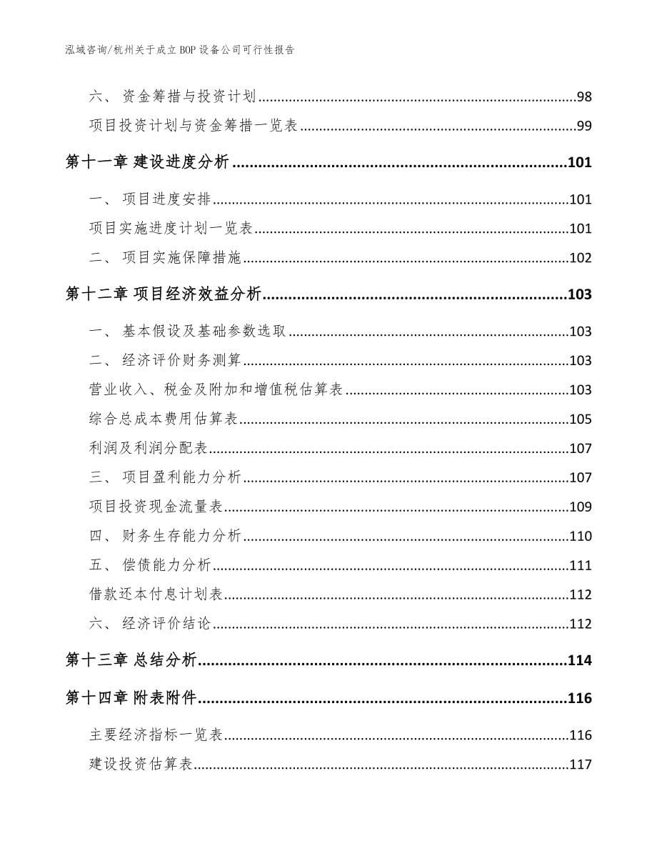 杭州关于成立BOP设备公司可行性报告（模板）_第5页